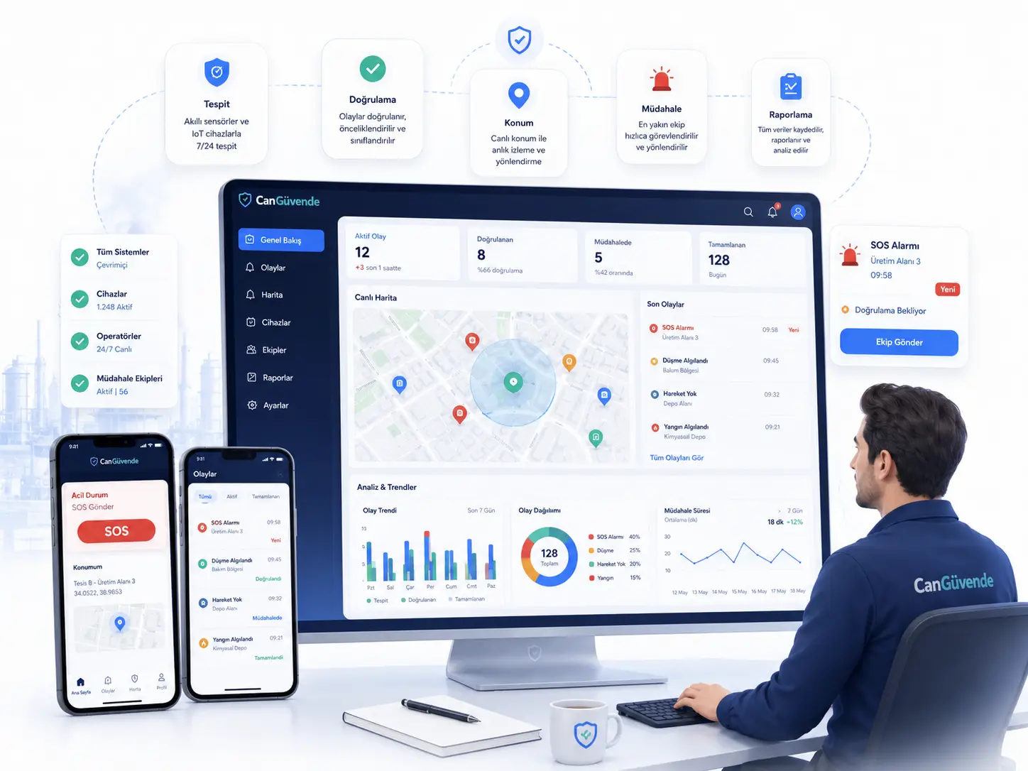 CanGüvende platform dashboard görseli