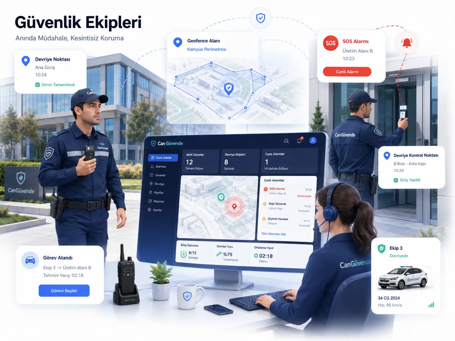 Güvenlik ekipleri operasyon yönetimi
